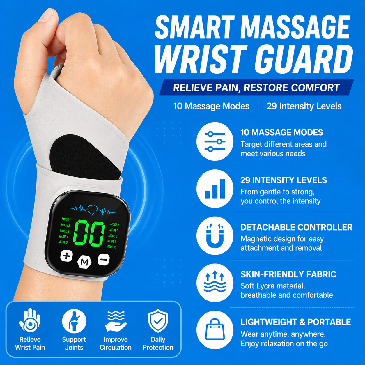 FlexEase Pro Wrist Massager — Carpal Tunnel & Wrist Pain Relief