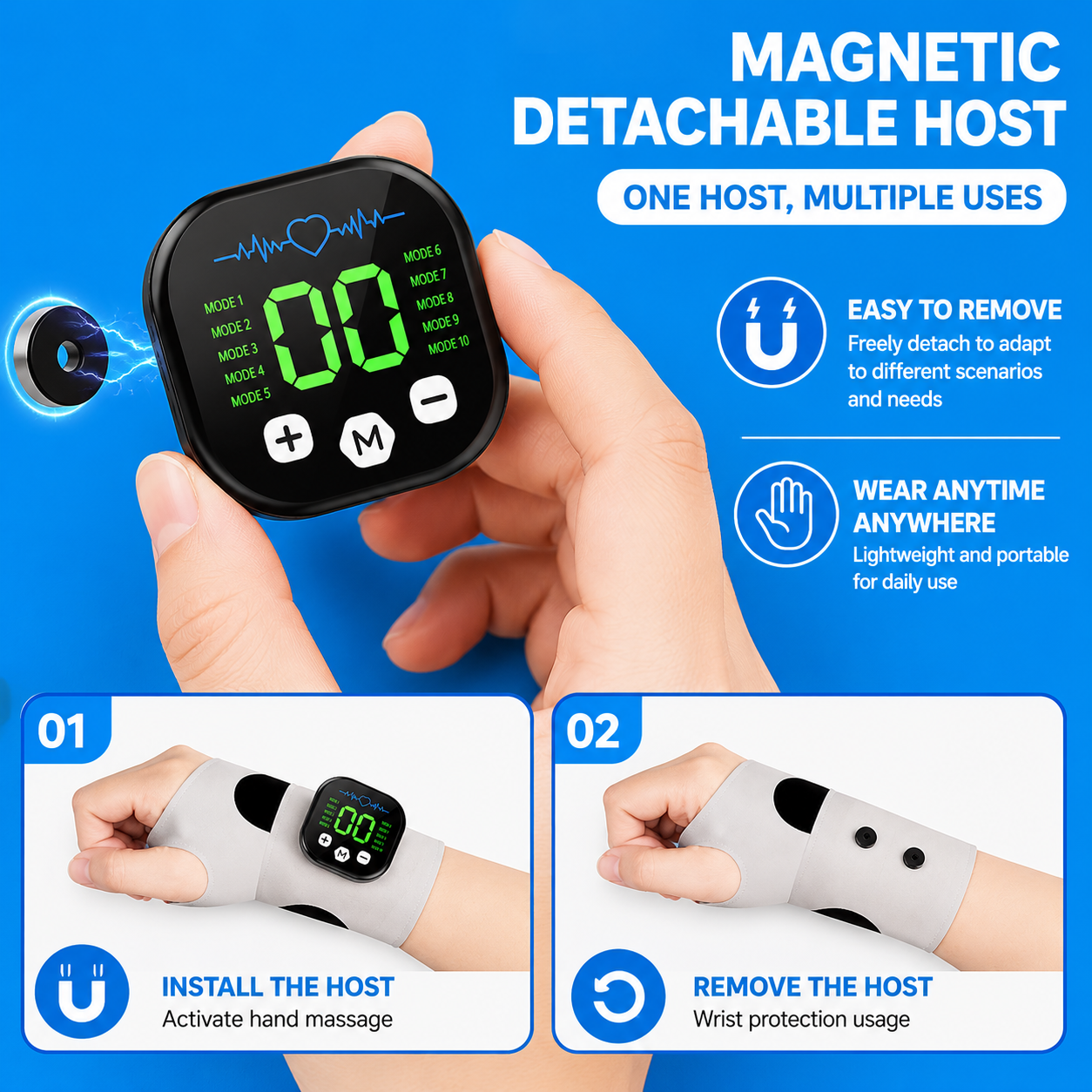 FlexEase Pro Wrist Massager — Carpal Tunnel & Wrist Pain Relief